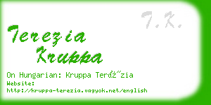 terezia kruppa business card